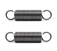 2 Piezas Resorte de tensión resorte de acero, Doble Gancho Tensión Resorte - 1.2x15x120 mm, Diámetro del cable 1.2 mm, OD 15 mm, Longitud libre 120 mm