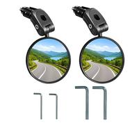 2 Piezas Retrovisor Bicicleta, Espejo Retrovisor Bicicleta de Alta Definición, Espejo Convexo Giratorio 360° para Manillar, Instalación Universal, para Ciclismo Urbano o Montaña, Retrovisor Bicicleta