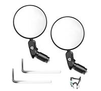 2 Piezas Retrovisor Bicicleta, Espejo Retrovisor para Bicicleta HD Gran Angular Espejos de Manillar Espejos de Bicicleta 360 Grados Ajustable Espejo Convexo para Bicicleta de Montaña y Ciclismo