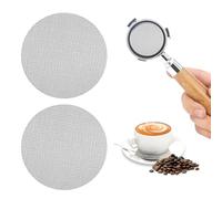 2 Piezas Reutilizable Pantalla de Disco Cafe, Pantalla Disco Espresso, Placa Malla para Cesta de Filtro Portafiltro Espresso, 51 mm, 1,7 mm Grosor, 150 μm, para Cesta de Filtro Portafiltro Espresso
