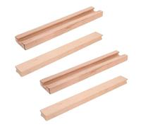 2 Piezas Riel de Cajón Deslizante de Madera Maciza Khaki, Clásico