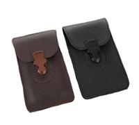 2 Piezas Riñonera Bolsa De Almacenamiento De Cintura Multifuncional Bolsa De Deporte Enemigo Hombres Titular del Pasaporte Exterior De Los Hombres Bolsa Deportiva Cuero PU