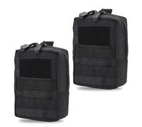 2 Piezas Riñonera Táctica, Molle Pouches Mini Riñoneras Compacta Bolsa Tactica Cinturon Impermeable para Camping Viajes Escalada