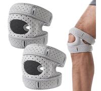 2 piezas Rodilleras Menisco y Ligamento, Rodillera Ajustable para Rótula, Rodilleras Ortopédicas, para Corredores, Tenistas, Artritis Rotuliana, para Mujeres y Hombres (Gris)