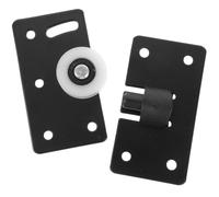 2 Piezas Rodillo de Armario, Reemplazo Grande Negro | Metal y Plástico, Deslizamiento Suave y Cambio Fácil, para Armarios y Puertas de Clóset en Casa