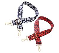2 Piezas Roja de Leopardo para Bolso, Correa Ancha Ajustable | Poliéster Grueso, Dos Hebillas en Ambos Extremos, para Bolsos y Cámaras, Uso Diario