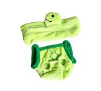 2 Piezas Ropa para Muñeca Conjunto Traje de Peluche Accesorios Vestir Tela Suave Costura Detallada Diseño Desmontable Adecuada para Niños Fotografía C, Tortuga