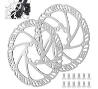 2 Piezas Rotor de Bicicleta, 160mm, con 12 Tornillos