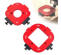 2 piezas Router Jig Radius Plantilla: Fresadora de aluminio R10-R50 para construcción de muebles, carpintería, mecanizado de bordes precisos para usuarios DIY