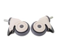 2 Piezas Rueda de Carro de Hospital Silenciosa, Movimiento Seguro | Nylon Tpr y Metal, Protección del Suelo, para Camas E Instrumentos Clínicos, Color Blanco