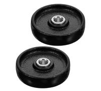2 Piezas Rueda de Repuesto para Gato de Piso, Frontal, 2 Toneladas | Compatible Carretilla Horizontal, Mantenimiento Sencillo, Mejora Maniobrabilidad, para Remolque y Reparación