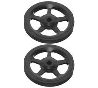 2 Piezas Rueda Plegable para Bicicleta de 60mm, Aleación de Aluminio Negra | Estructura de Cinco Puntas, Instalación y Retirada Rápidas, para Horquillas Delanteras Urbanas