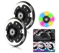 2 Piezas Ruedas de Scooter 100MM, Ruedas de Repuesto para Scooter 100MM, Rueda de Patinete 100MM, Scooter Wheels, Stunt Scooter Ruedas, con Rodamientos ABEC 9, Unisex Adulto (Negro)