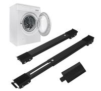 2 Piezas Ruedas Lavadora,Resistente y duradero,Soporte Con Ruedas Lavadora,Base Lavadora Ajustable，con 24 Ruedas,46 a 71cm Ajustable,Apto para lavadoras,frigoríficos,sofás.Puede soportar 300 kg(Negro)