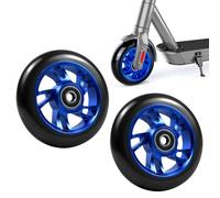 2 Piezas Ruedas Scooter Freestyle, 100mm Ruedas de Patinete Scooter Con Rodamientos Antibloqueo, para Ruedas de Repuesto de Patinetes y Accesorios, Aptas para Carritos de Paseo y Patinetes