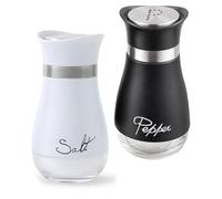 2 Piezas Saleros de Cocina con Tapa de Madera de Bambú Salero y Azucarero Cocina Salero y Pimentero Portátiles Gadgets Cocina Menaje de Cocina (Blanco y Negro)