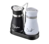 2 Piezas Saleros de Cocina con Tapa de Madera de Bambú Salero y Azucarero Cocina Salero y Pimentero Portátiles Gadgets Cocina Menaje de Cocina (Blanco y Negro)