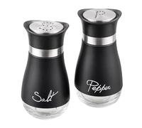 2 Piezas Saleros de Cocina con Tapa de Madera de Bambú Salero y Azucarero Cocina Salero y Pimentero Portátiles Gadgets Cocina Menaje de Cocina (Negro)