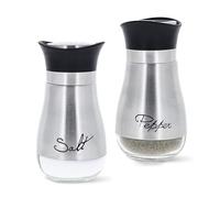 2 Piezas Saleros de Cocina con Tapa de Madera de Bambú Salero y Azucarero Cocina Salero y Pimentero Portátiles Gadgets Cocina Menaje de Cocina (Plata)