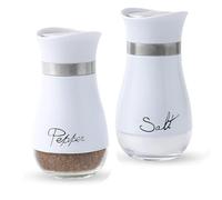 2 Piezas Saleros de Cocina con Tapa de Madera de Bambú Salero y Azucarero Cocina Salero y Pimentero Portátiles Gadgets Cocina Menaje de Cocina (Blanco)