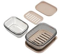 2 Piezas Seifenschale mit Deckel, Jabonera de Viaje con Desagüe, Jabonera Impermeable a Prueba de Fugas, Caja de Jabón Portátil para Viajes, Saboneteira, für Reisen, Camping, Badezimmer, Dusche