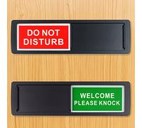 2 Piezas Señal de Puerta Privacidad Corredera, de No Molestar Signo y Bienvenido, 17,8 x 5cm de Oficina Signo, para Oficina, Inicio, Reuniones