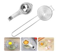 2 Piezas Separador Claras Y Yemas, Separador de Huevos de Acero Inoxidable, Separador de Claras y Yemas de Huevo Apto para Lavavajillas, para Utensilios de Cocina Herramienta Hornear