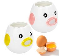 2 Piezas Separador de Huevos de Gallina,Separador de Huevos de Cerámica,Separador de Yema de Huevo,Separador de Yema de Huevo de GallinaRoségoldseparador Herramienta para Hornear