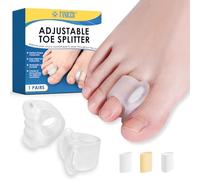 2 Piezas Separadores de Dedos, Correctores de Dedos del Pie para Dedos Superpuestos, Separadores de dedos de gel, Corrector Juanetes Hallux Valgus para alivio presión dolor, fricción, blíster