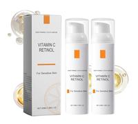 2 Piezas Sérum Facial de Vitamina C, Serum Retinol, Face Serum, para la piel, Reductor Orgánico Antiarrugas, Humectante, Ojeras, Piel más Luminosa y Poros Menos Visibles, Para Todo Tipo de Piel