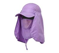 2 Piezas Set de Sombreros de Pesca, Gorra de con Protección Solar y Cubierta de Cuello Desmontable, Transpirable y de Secado Rápido, Unisex para Actividades al Aire Libre, Lavanda