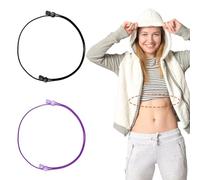 2 Piezas Shirt Straps, Ajustable Talla L Banda de Camisa para Mujer Excelente Elasticidad Herramienta de Corte para Camisa Transforma tu Estilo (Negro, Morado)