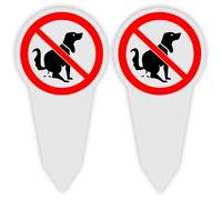 2 Piezas Signo de Perro 30 x 15 cm, Señal Prohibido Cagadas, Señal PVC Prohibido Cagadas de Perro, para el Hogar y el Parque