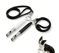 2 Piezas silbato perro, Silbato para perros de alta frecuencia silencioso - Sonido estable, frecuencia ajustable individualmente - Con cuerda para colgar - Ideal para entrenamiento de perros