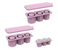 2 Piezas Silicona Molde de Hielo Stanley Cup con Tapa Set, 6 Moldes de Hielo Cilíndricos Huecos para Vasos de 30-40 OZ, Reutilizables Moldes Hielo para Congelador, Bebida Helada, Zumo