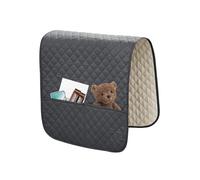 2 Piezas Silla Protectores De Brazos Sofá Protector Reposabrazos Sofá Cubre Apoyabrazos Sillones Impermeable Acolchado Apoyabrazos Cubiertas (Dark Grey)