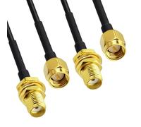 2 Piezas SMA Macho a SMA Hembra, Cable de Extensión SMA 4G LTE, RG174, 2 M, Coaxial Antena para Módems, Enrutadores, Puertas de Enlace y Dispositivos Celulares, para de Señales y Conexiones Estables