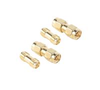 2 Piezas SMA Macho una SMA Macho Enchufe + 2 Piezas SMA Hembra una SMA Hembra Jack Conector de Adaptador Coaxial RF