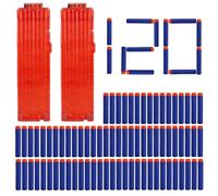2 Piezas Soft Bullet Pistola Accesorios Compatibles 18 Clip Magazine Quick Recarga Clip con 120 Unidades 7.2 cm Eva Elite Cabeza Hueca Juguete Pistola Bola Suave Accesorios Espuma Bola Suave