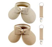 2 Piezas Sombreros Plegables Y 2 Piezas Clips De Sombrero, Sombrero De Protección Solar Al Aire Libre, Sombrero De Playa, Sombrero De Sol De Mujeres, Suministros De Viajes Al Aire Libre.