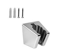 2 Piezas Soporte Alcachofa Ducha, DEANKEJI Silver Soporte para Ducha de Baño, Soporte de Ducha Pared Ajustable con Tornillos, Dos Ranuras para Tarjetas, para Sostener Cabezal Ducha Baño