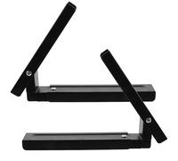 2 Piezas Soporte de Montaje en Pared de Acero Inoxidable Negro | Kit de Montaje, Diseño Extensible, Ahorro de Espacio, Gran Capacidad de Carga, Resistente al Desgaste