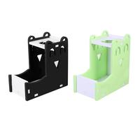 2 Piezas Soporte Dispensador de Agua para Hámster y Conejo PVC | Instalación Colgante, Uso Sencillo, Cuenco Pequeño para Alimento, Compatible Ratas y Conejillos de Indias