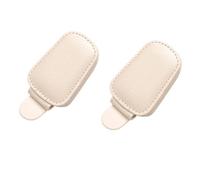 2 Piezas Soporte Gafas Coche para Audi A4 B5 Sedan 1994-2001, Porta Gafas para Coche Magnético en Cuero Ticket Tarjetas Accesorios,Beige