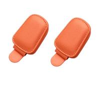 2 Piezas Soporte Gafas Coche para Audi A4 B6 B7 Sedan 2000-2009, Porta Gafas para Coche Magnético en Cuero Ticket Tarjetas Accesorios,Orange