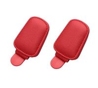 2 Piezas Soporte Gafas Coche para Audi A4 B8 Sedan 2007-2015, Porta Gafas para Coche Magnético en Cuero Ticket Tarjetas Accesorios,Red