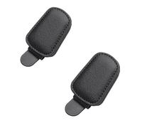 2 Piezas Soporte Gafas Coche para Mini Cooper/One 4-Door 2014-2021, Porta Gafas para Coche Magnético en Cuero Ticket Tarjetas Accesorios,Black