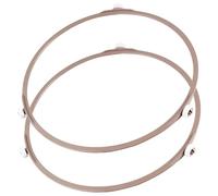 2 Piezas Soporte Giratorio para Microondas Marrón de Plástico PP 18,9 CM | Repuesto sin Herramientas, Anillo Rueda de 1,4cm, para Plato de Vidrio y Cenas