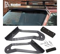 2 piezas, Soporte LED para parabrisas de 50", Barra de luz curva de 50 pulgadas, Montaje para techo/parabrisas superior de 50 pulgadas, Compatible con Jeep XJ 1984-2001 y MJ 1986-1992