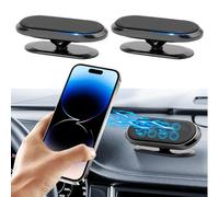 2 piezas soporte magnético para teléfono iPhone/ Galaxy/ GPS, puerta de 360° grados ajustable rotación y 8 imán fuerte, universal portátil imán sostenedor para salpicadero de coche